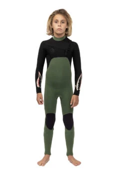 Vissla 7 Seas Boys 4-3 Warbird Full Chest Zip Wetsuit